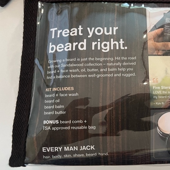 New never used every man jack beard grooming travel set - Picture 7 of 7